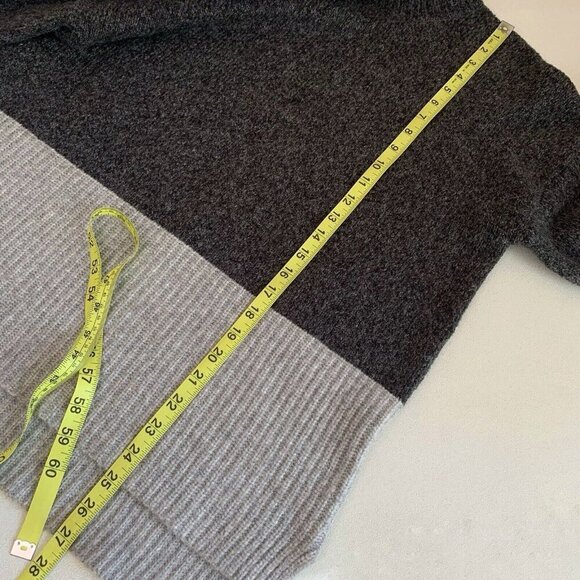 Michael Michael Kors Colorblock Sweater Womens Large Mock Neck Wide Drop Sleeves - Picture 9 of 11